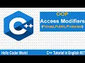 Access Control Modifiers Private public Protected C Tutorial in English