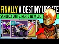 Bungie Reveal NEW UPDATE - New MAGIC Armor Sandbox BUFFS Weapon Info Warlock Nerf Destiny 2
