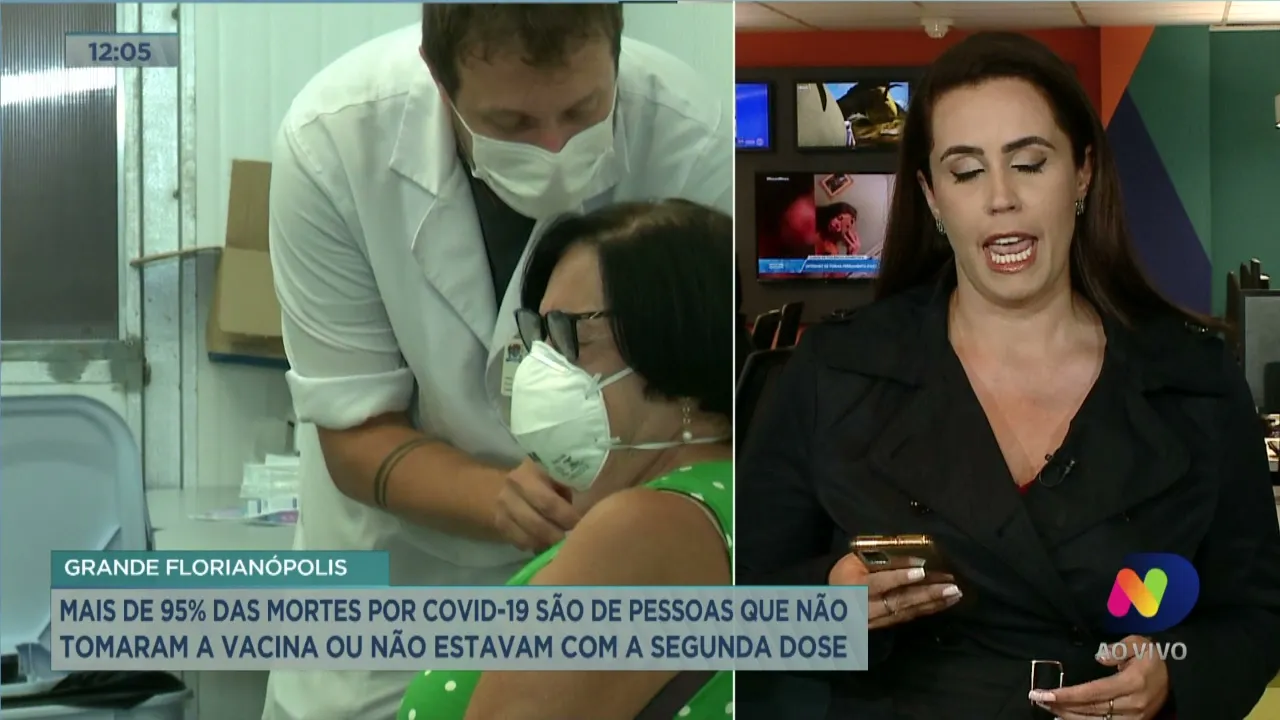 Grande Florianópolis: Mais de 95% das mortes por Covid-19 são de pessoas que não tomaram a vacina