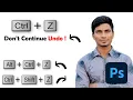 How to fix Undo Ctrl z not working on Photoshop