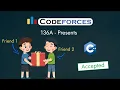 Codeforces 136A - Presents Detailed C Solution TheCoDeveloper