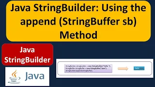 Java StringBuilder Using the append StringBuffer sb Method Java Tutorial