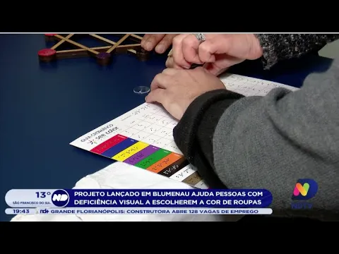 Projeto lançado em Blumenau ajuda pessoas com deficiência visual a escolherem cor de roupas