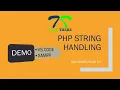PROGRAMMING IN PHP STRINGS IN PHP DEMO USING VS CODE XAMPP