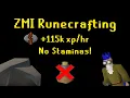 ZMI Runecrafting Guide 115k No Stamina Pots