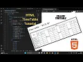 How to Create College Time Table in HTML HTML Tutorials TimeTable using HTML Html projects - 1