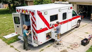 Family Transforms 23-Year-Old Ambulance into a Dream Home | Start to Finish Build by@stephandmicah