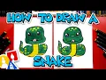 How To Draw A Cute Cartoon Snake