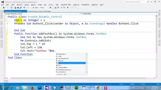 How to Create Dynamic Controls in VB NET 2012