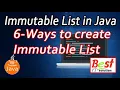 Immutable List creation in java 6 ways shown in practical