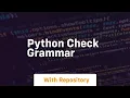 python check grammar