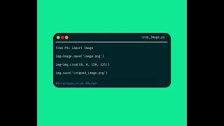 Python PIL - Crop an image