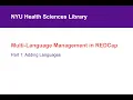 Multi-Language Management in REDCap Part 1 Adding Languages
