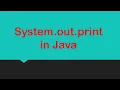 6 System out print in Java