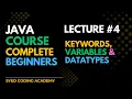 Java Programming Tutorial Java Keywords Variables Data Types