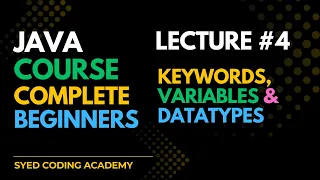 Java Programming Tutorial Java Keywords Variables Data Types