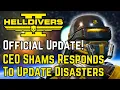 The Helldivers CEO Is Putting Out Fires Over Disaster Update