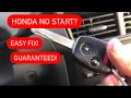 Honda No Start - EASY FIXES Top 3 Reasons Why Your Honda Won t Start NEW BATTERY BROKEN KEY