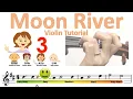 Download Lagu Moon River (Breakfast at Tiffany's) sheet music \u0026 violin finger pattern tutorial | HTP TV