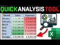 How To Use Quick Analysis Tool In Excel FAST