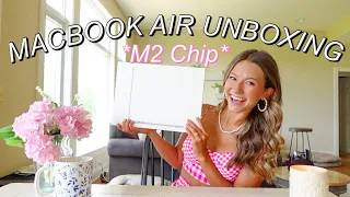 M2 MACBOOK AIR UNBOXING starlight customize my new 2022 MacBook Air with me