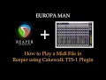 How To Play a Midi File in Reaper Using Cakewalk TTS 1 Plugin