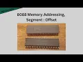 8088 Memory Addressing Segment Offset