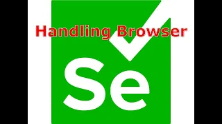 Handling Browser Window using Selenium