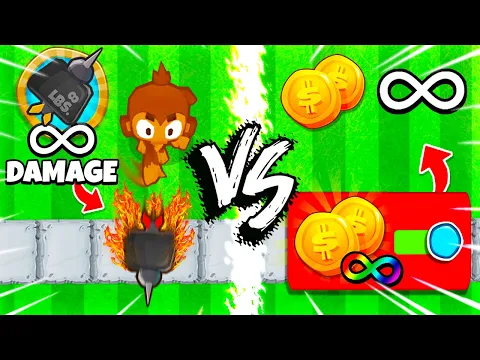 Download MP3 Unlimited MONEY vs Unlimited DAMAGE Challenge in BTD 6!