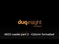 ASCII Loader part 2 - Column formatted