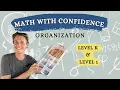 Organizing Math with Confidence Manipulatives Level K Level 1 Math with Confidence on the Go