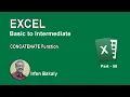 58 Concatenate Function in Excel 2013 Urdu Tutorials by Irfan Bakaly