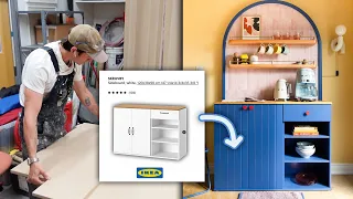 DIY Coffee Bar IKEA HACK how to paint IKEA furniture