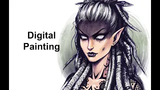 1 Hour Digital Painting - Elf Portrait