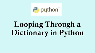 Python basic course How to loop through a dictionary in Python