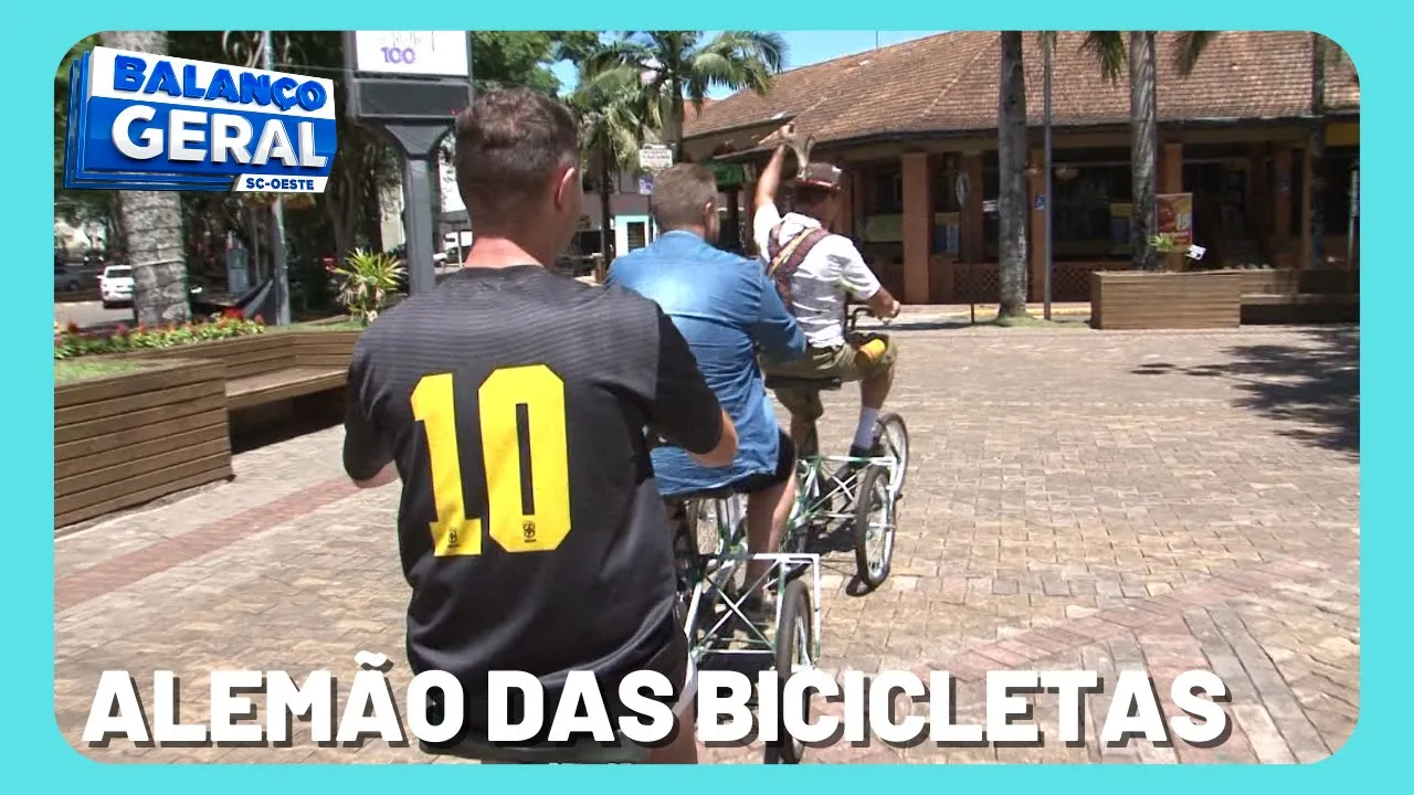 Alemão das Bicicletas: Um inventor de Itá que alegra turistas e moradores do Oeste