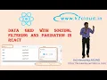 014 - React Data Grid with sorting filtering and pagination