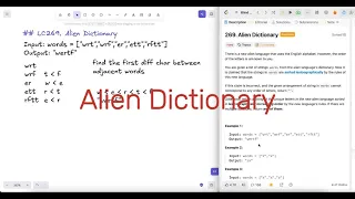Alien Dictionary - Topological Sort