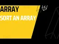 Array Program to sort an array in ascending order
