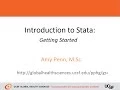 Introduction to Stata - Getting started