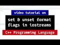Set and Unset Format Flags of IO streams C Tutorial