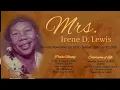 Celebration of Life for Sis Irene Lewis 1 24 26