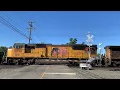 UP 5410 Manifest Freight Train West - 20th Street Railroad Crossing Sacramento CA