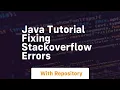 Java tutorial fixing stackoverflow errors