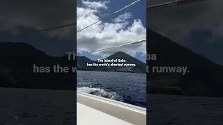 This is the Caribbean island Saba, and it has the worlds shortest runway.