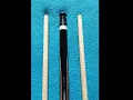 JD Custom Cues - 2017 Ebony with Ivorine re-cut into Amboyna Points