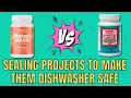Make vinyl Dishwasher safe - Testing Mod Podge and Makers Magic
