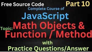 Math Functions Math Objects in JavaScript part 2