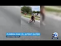 Florida man wrangles 8-foot alligator with his bare hands