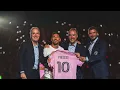Lionel Messi introduction to Inter Miami CF and multi year contract Sergio Busquets introduced
